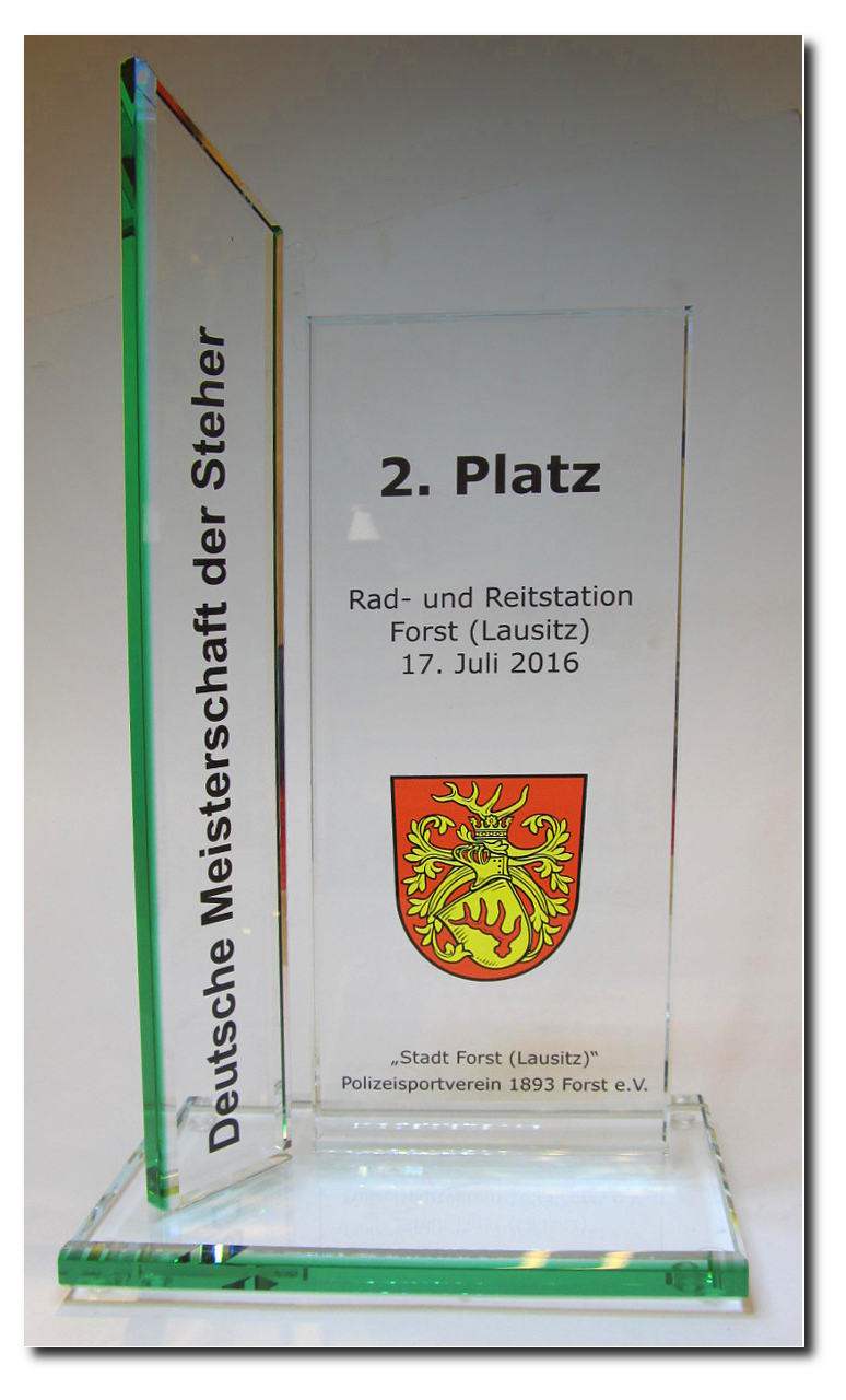 Glastroph&auml;e mit UV-druck