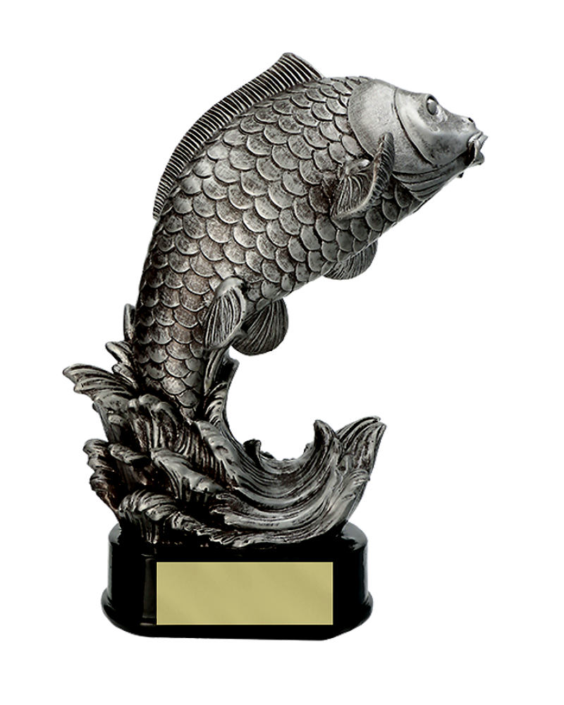 Glaspokale mit Gravur, Glastroph&auml;en, Glasawards, 3D Foto Glasgravur, Pokale:  Fischtroph�e FI.1