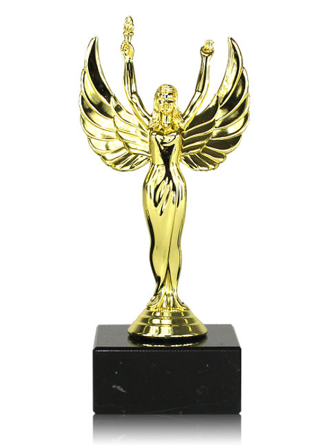 Glaspokale mit Gravur, Glastroph&auml;en, Glasawards, 3D Foto Glasgravur, Pokale:  Troph�e Siegesg�ttin