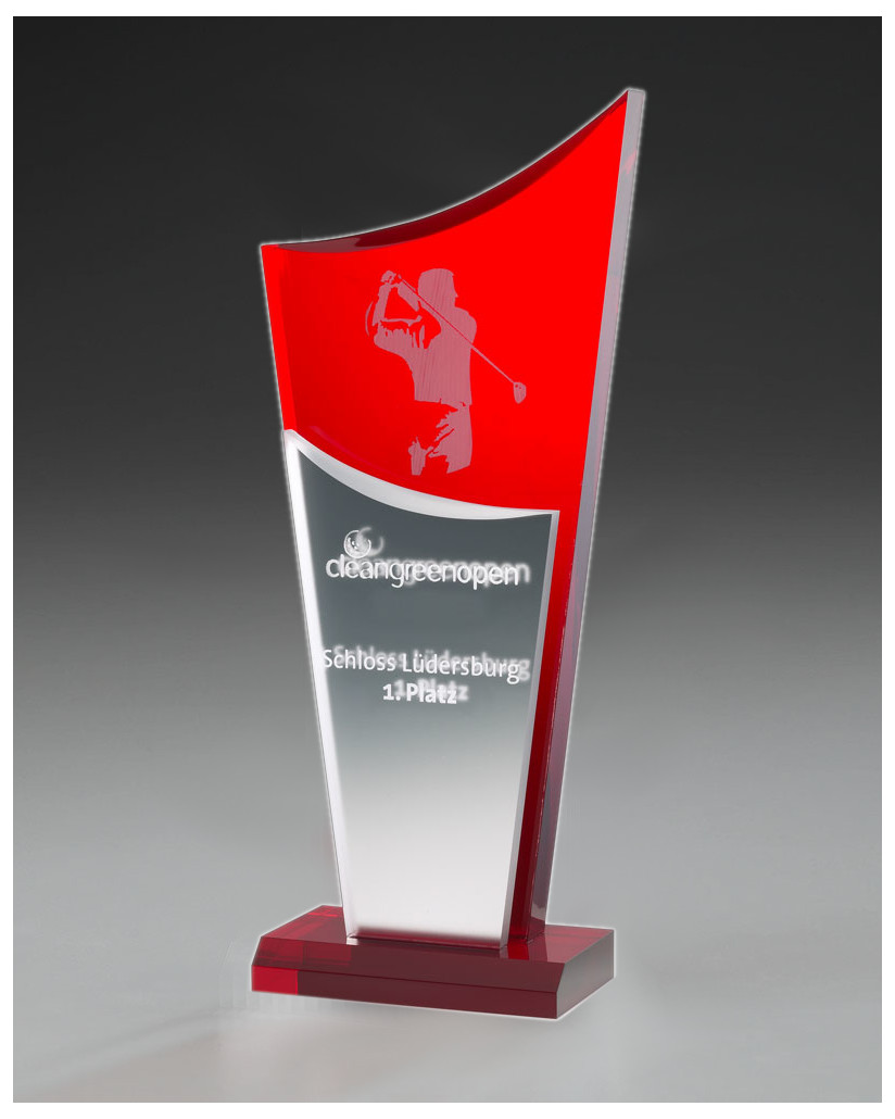 Acryltrophäe mit Lasergravur Acryltrophäe mit Lasergravur