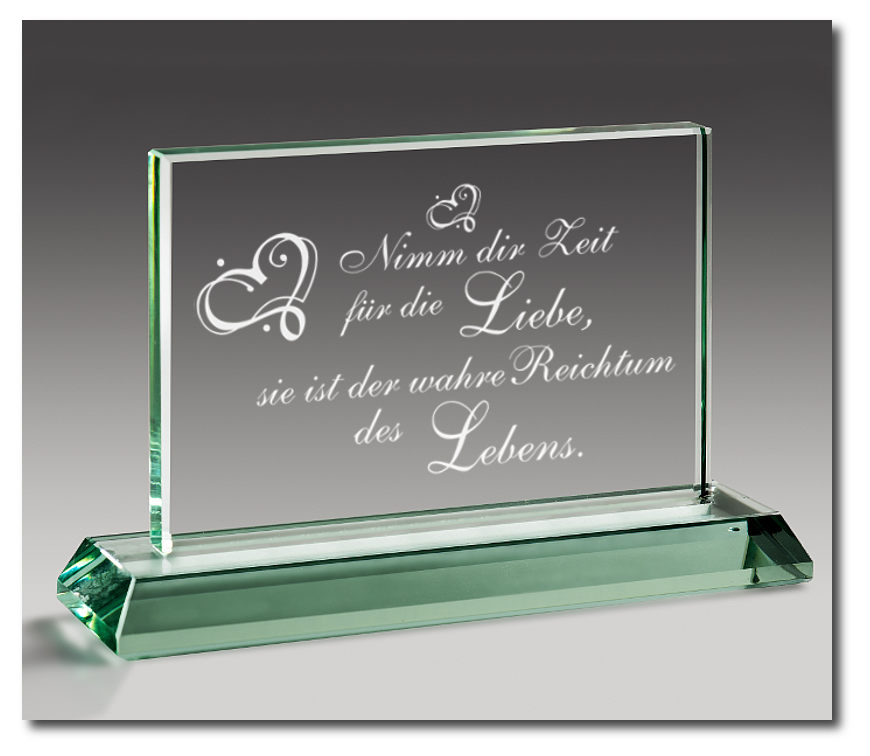 Glastrophäe Panorama mit Lasergravur Glastrophäe Panorama mit Lasergravur