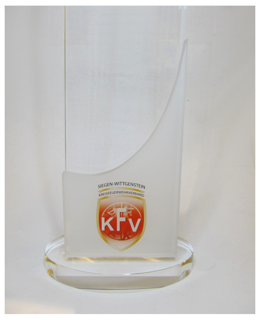 Glastrophäe-Stratosphere mit UV-Druck Glastrophäe-Stratosphere mit UV-Druck