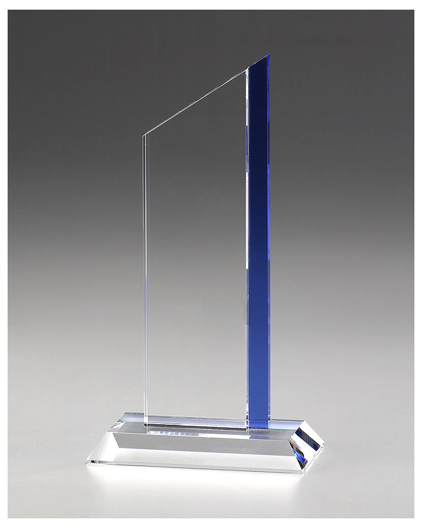 Glaspokale mit Gravur, Glastroph&auml;en, Glasawards, 3D Foto Glasgravur, Pokale:  Glaspokal Crystal-Peak 