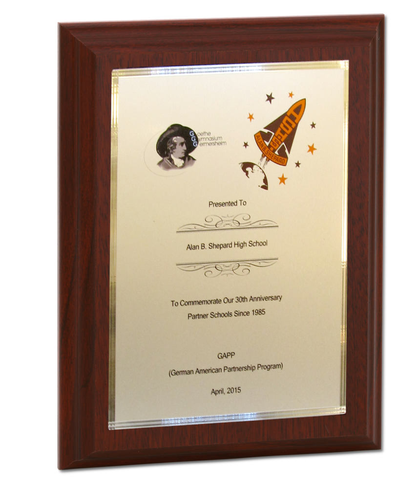 Glaspokale mit Gravur, Glastroph&auml;en, Glasawards, 3D Foto Glasgravur, Pokale:  Ehrenplatte-palermo