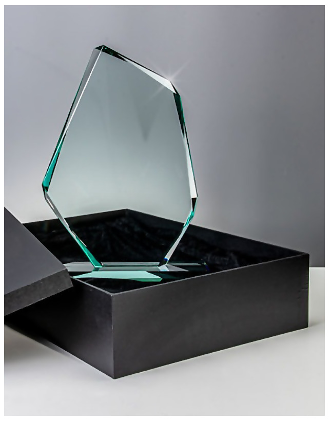 Glaspokale mit Gravur, Glastroph&auml;en, Glasawards, 3D Foto Glasgravur, Pokale:  Glasaward Glasfels XXL