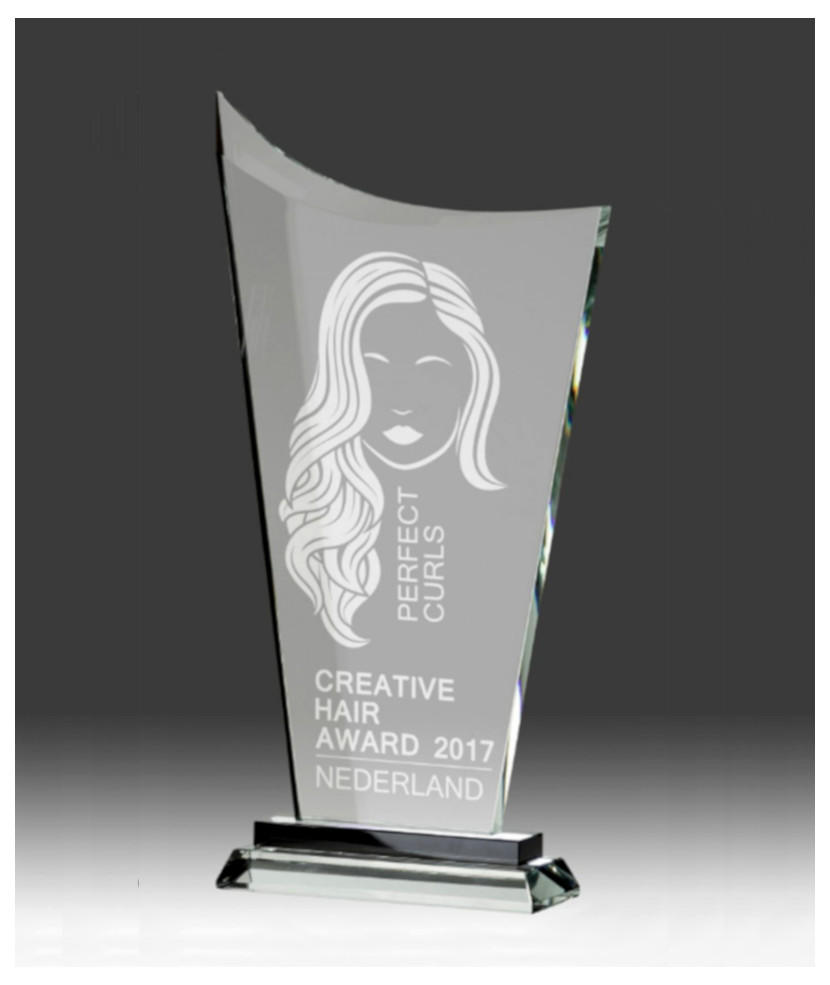 Glaspokale mit Gravur, Glastroph&auml;en, Glasawards, 3D Foto Glasgravur, Pokale:  Glaspokal Velo