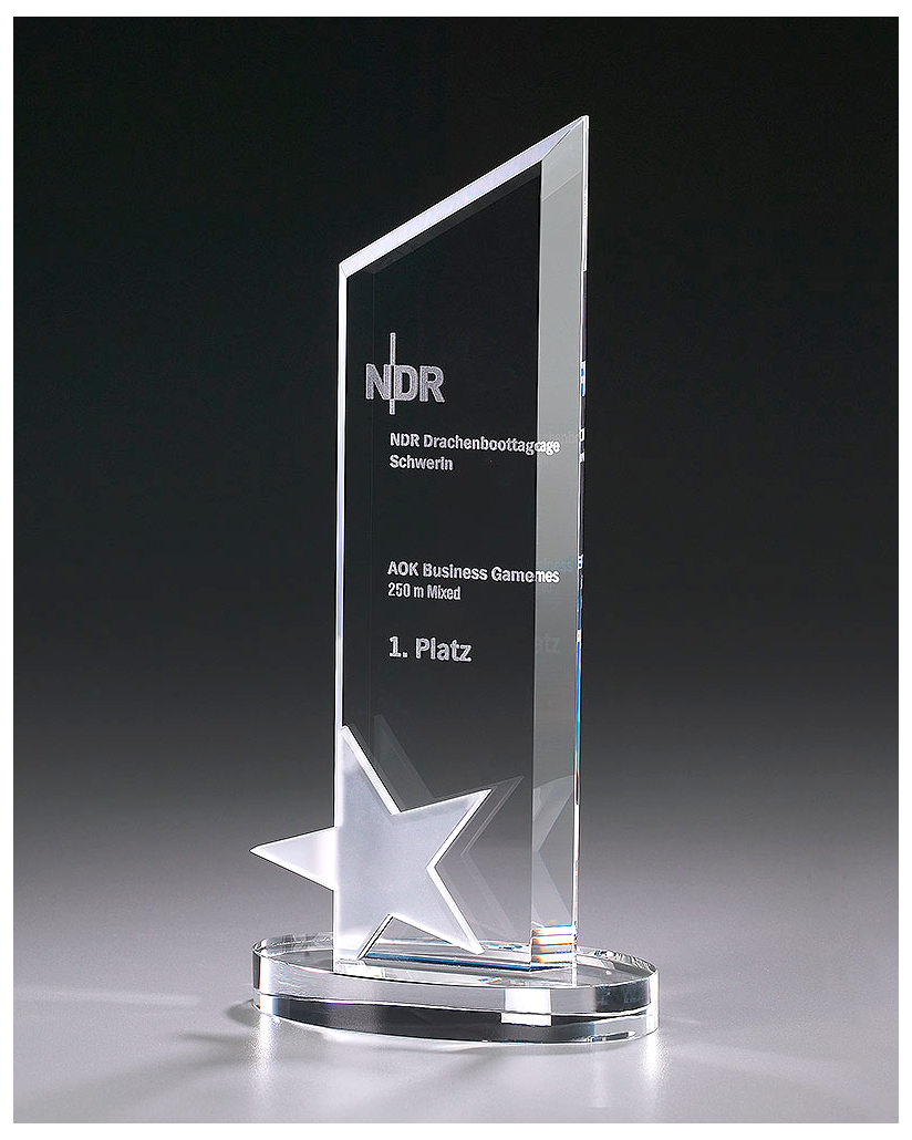 Glaspokale mit Gravur, Glastroph&auml;en, Glasawards, 3D Foto Glasgravur, Pokale:  Glasaward Eiskristall