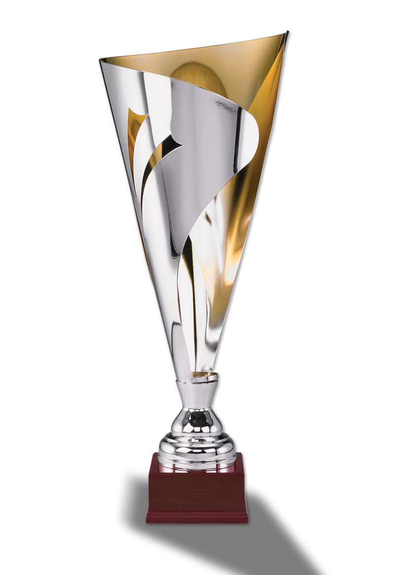 Glaspokale mit Gravur, Glastroph&auml;en, Glasawards, 3D Foto Glasgravur, Pokale:  Hoher Pokal Hero