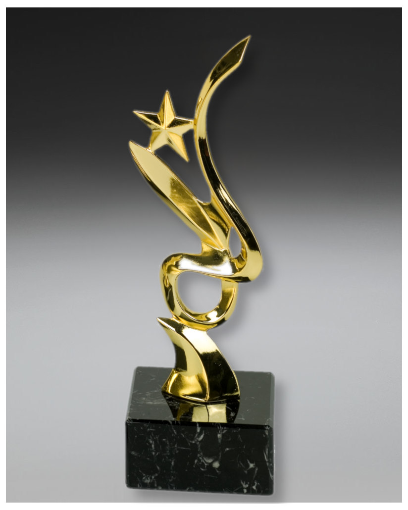 Glaspokale mit Gravur, Glastroph&auml;en, Glasawards, 3D Foto Glasgravur, Pokale:  Metalltrophäe Sirius