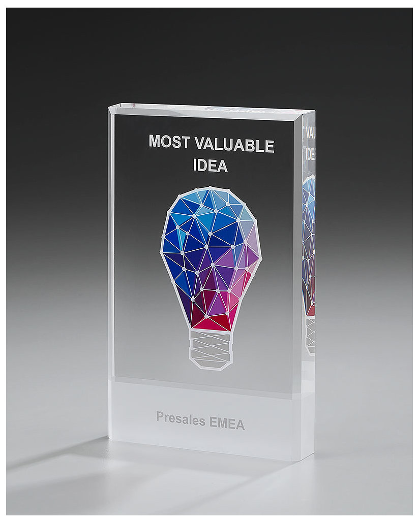 Glaspokale mit Gravur, Glastroph&auml;en, Glasawards, 3D Foto Glasgravur, Pokale:  Glastroph�e Pure